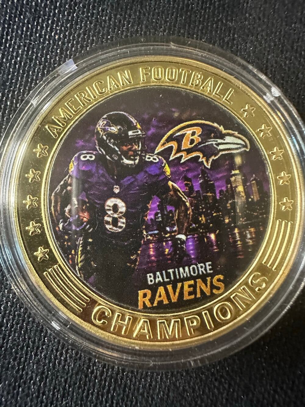 Baltimore Ravens 1 oz Collectible Coin Football Helmet NFL Fan Collectible
